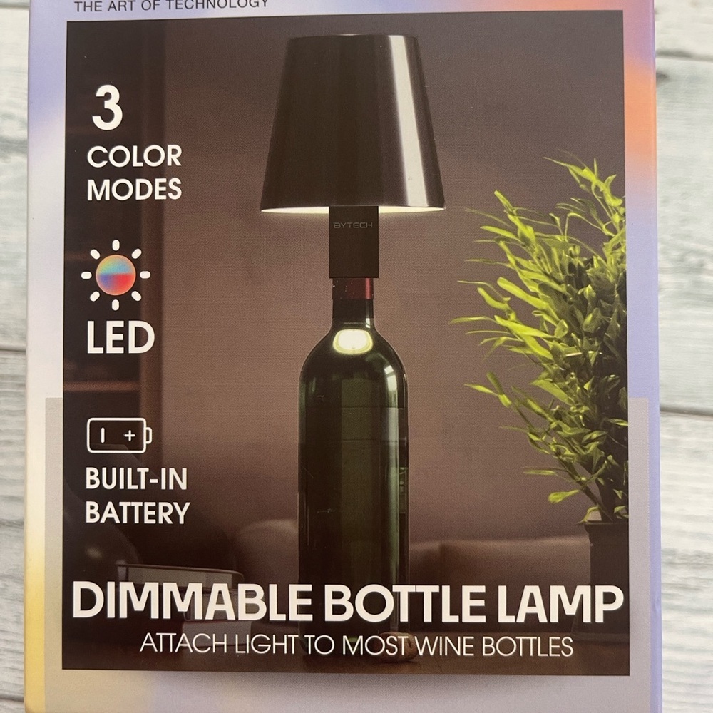 By Tech The Art of Technology Dimmable Bottle Lamp LED 3 Color Modes NEW